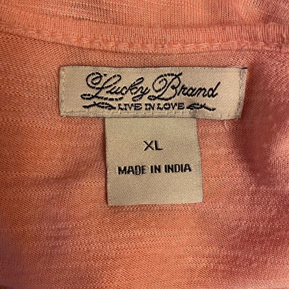Lucky Brand XL Peach Top Lace - Picture 11 of 16